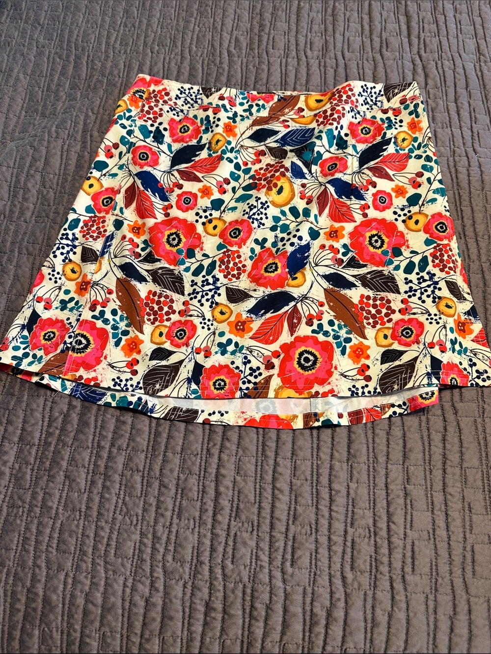 Floral Print Mini Skirt in Multicolor
